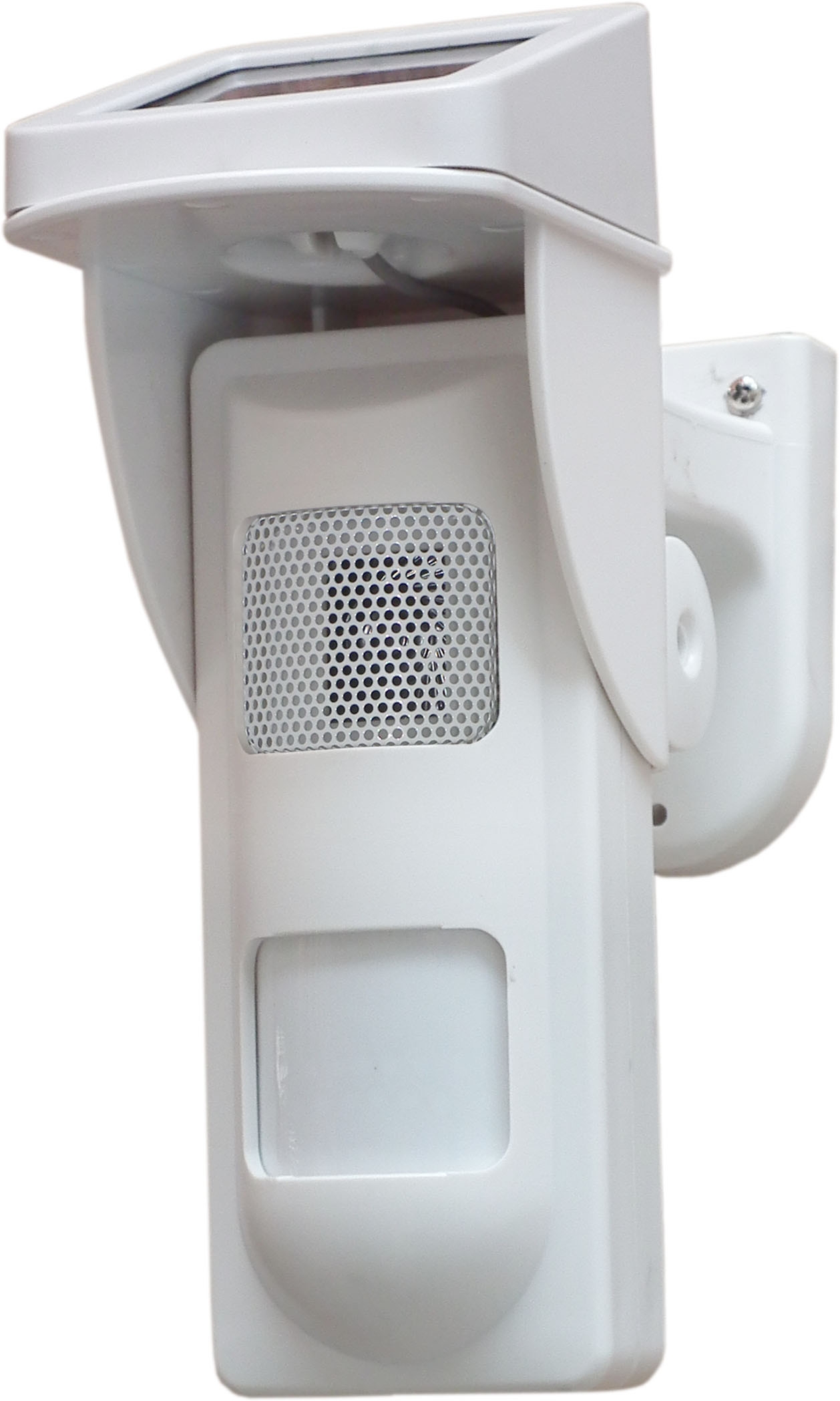 Белый солнечный напольный детектор сигнала тревоги пятна с сигналом тревога звука и света